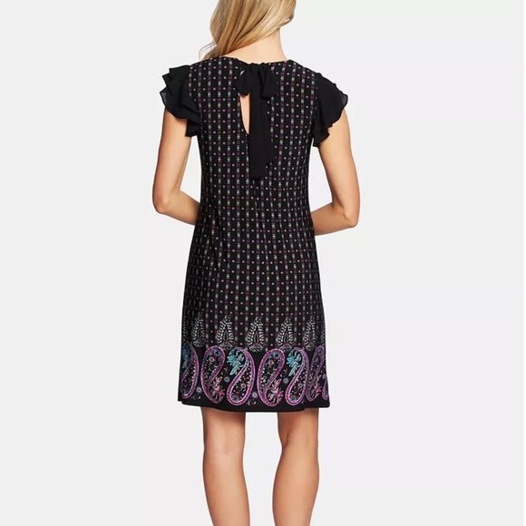 CeCe Paisley-Print Flutter Sleeve Dress - Picture 2 of 6